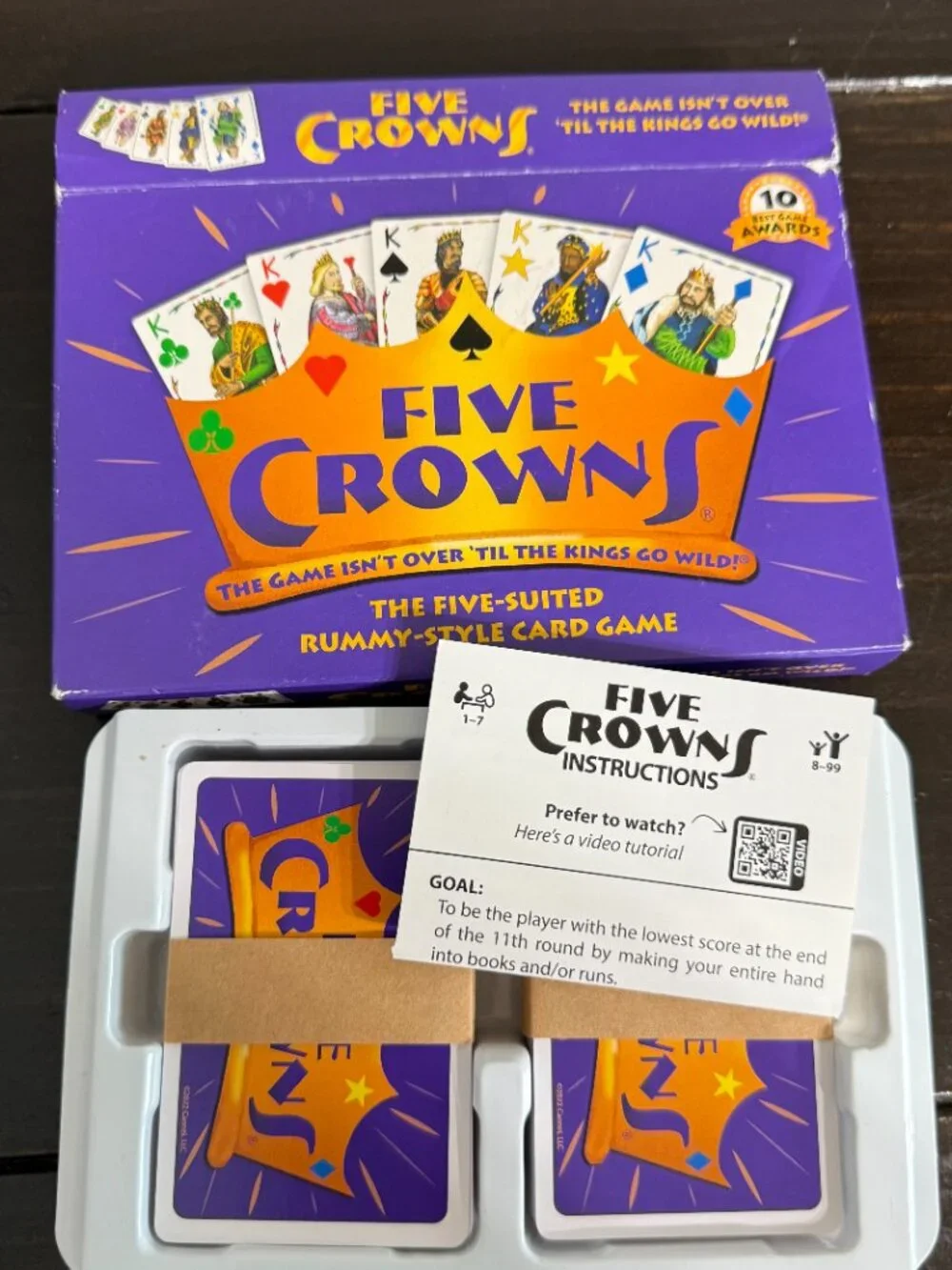 NEW Five Crowns Set Enterprises Game - Suited Rummy Style Playing Cards Set New